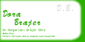 dora brajer business card